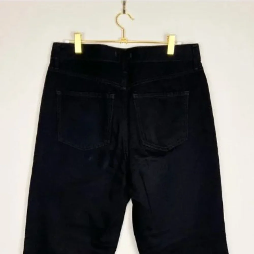 Express Straight Ankle Front High Waisted Ripped Jeans - Picture 10 of 13